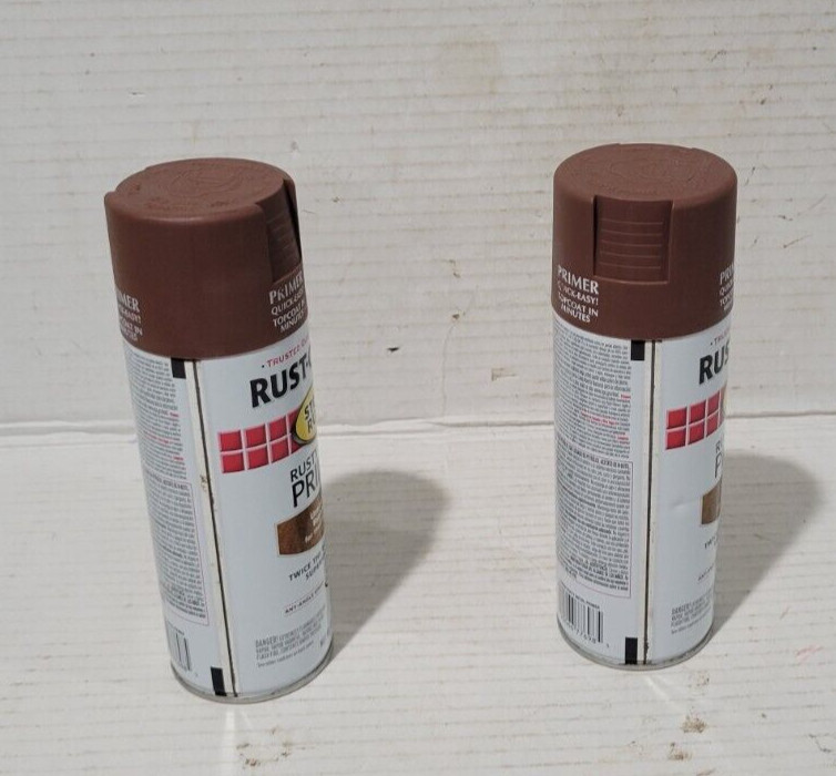 2 – (12 oz cans) Rust-Oleum 7769830 Stops Rust Rusty Metal Primer Spray NEW!