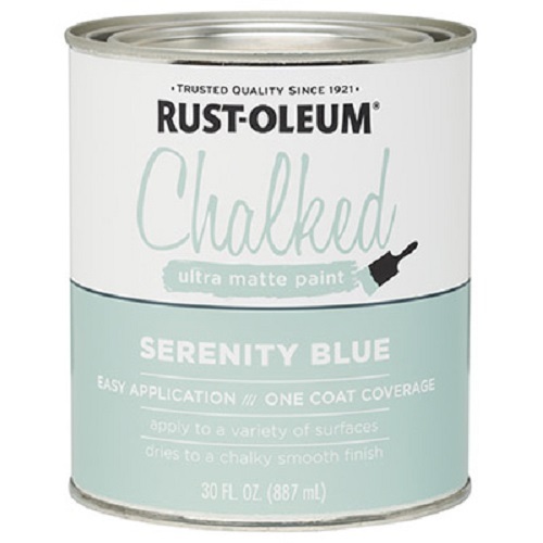 (2) Pack Rust-Oleum 285139 30 oz Serenity Blue Ultra Matte Chalked Paint