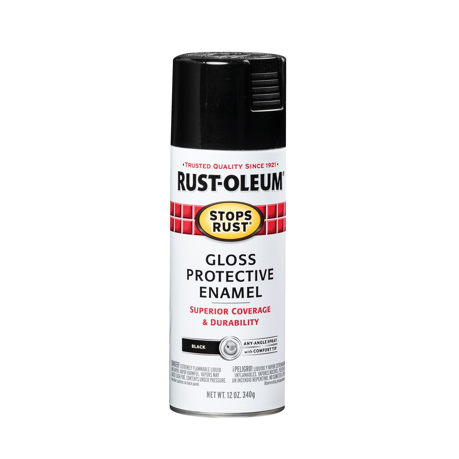 Rust-Oleum 7779830 Stops Rust Spray Paint, 12 Ounce (Pack of 1), Gloss Black