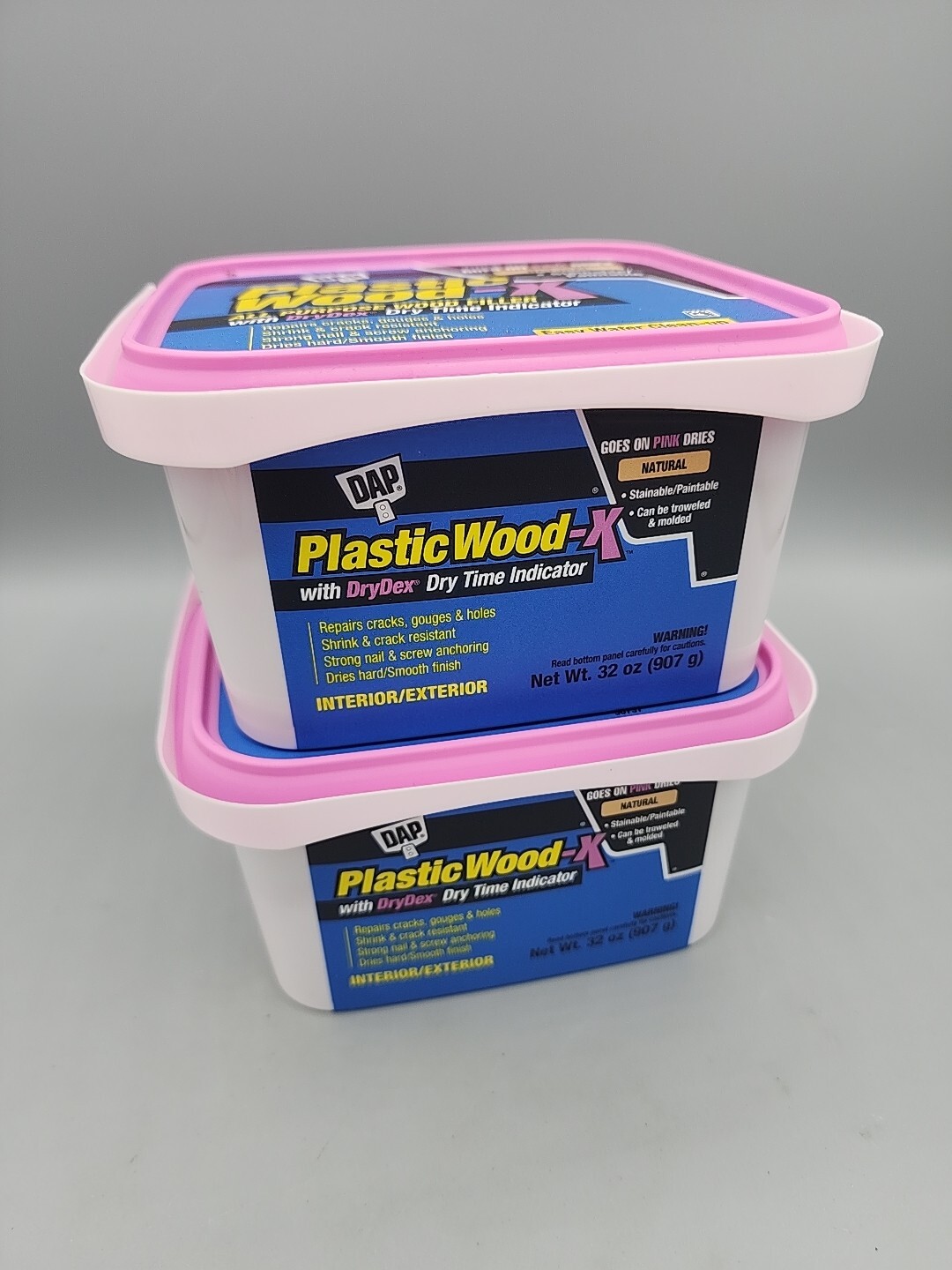 DAP 543 Series 00543 Qt Natural Plastic Wood-X w Drydex, 32 Oz Lot of 2