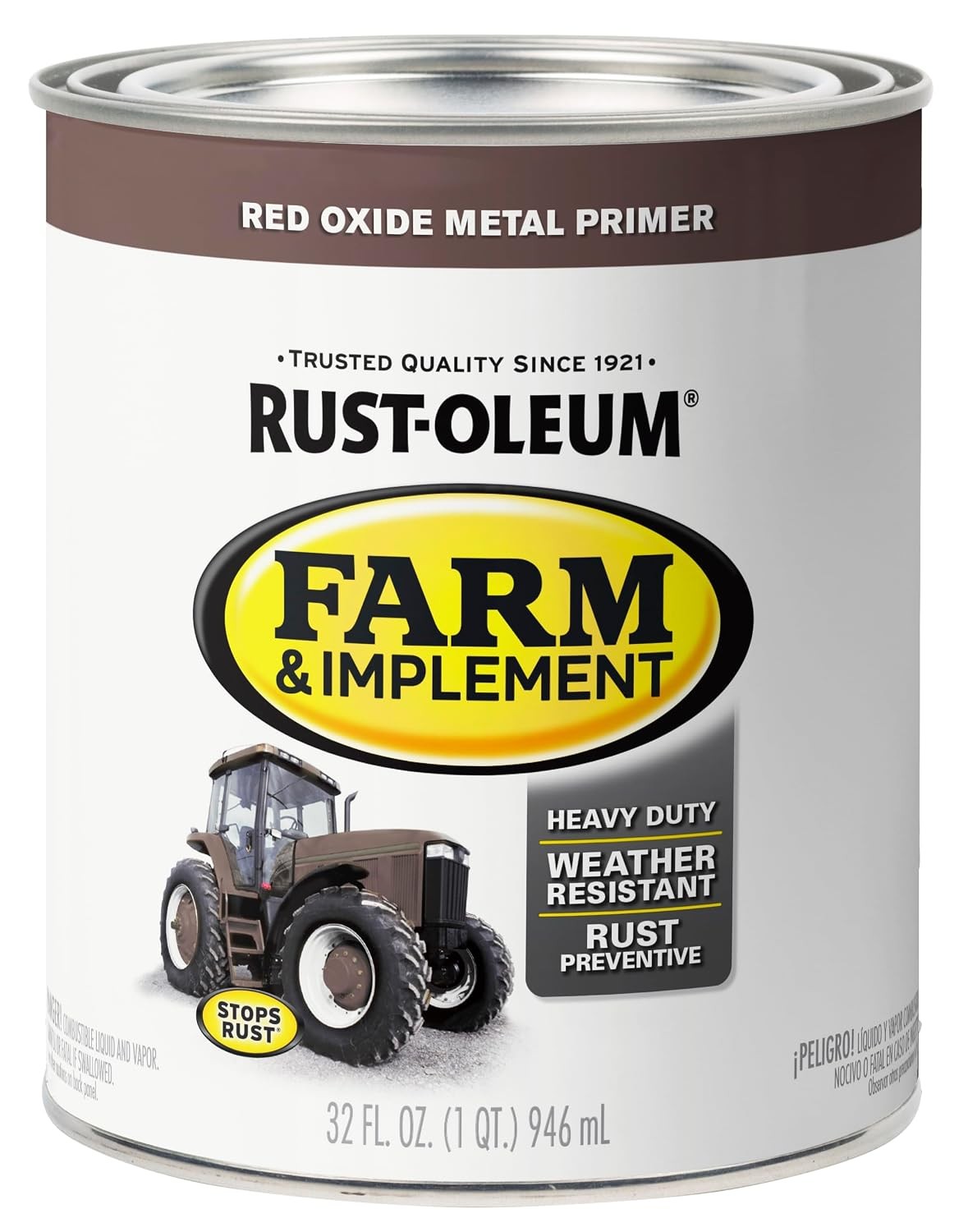 Rust-Oleum 280140 Farm & Implement Spray Paint, 12 oz, Gloss Caterpillar Yellow