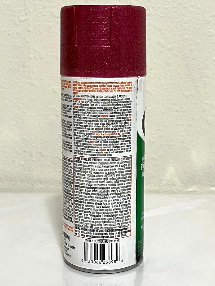 Rust-Oleum ~ Glitter Bright Pink Spray Paint 10.25 oz ~ Intense Shimmer 276287