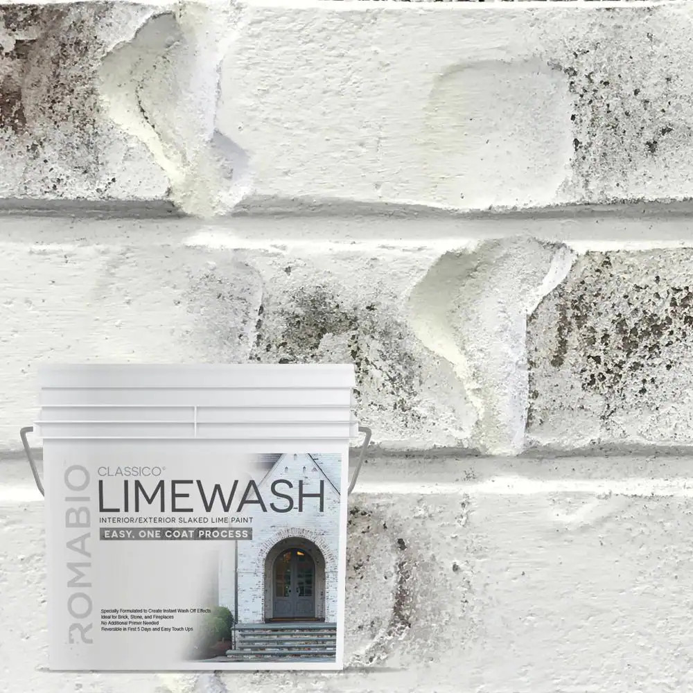 Bianco White Limewash Paint Interior/Exterior Nontoxic High UV Resistant