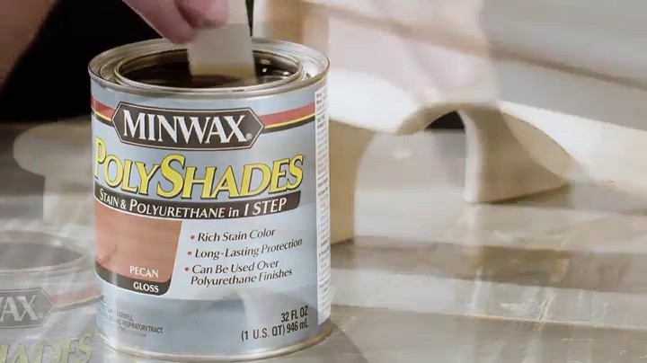 Classic Black Satin Wood Stain & Polyurethane Finish – Quart Size, Easy Applicat