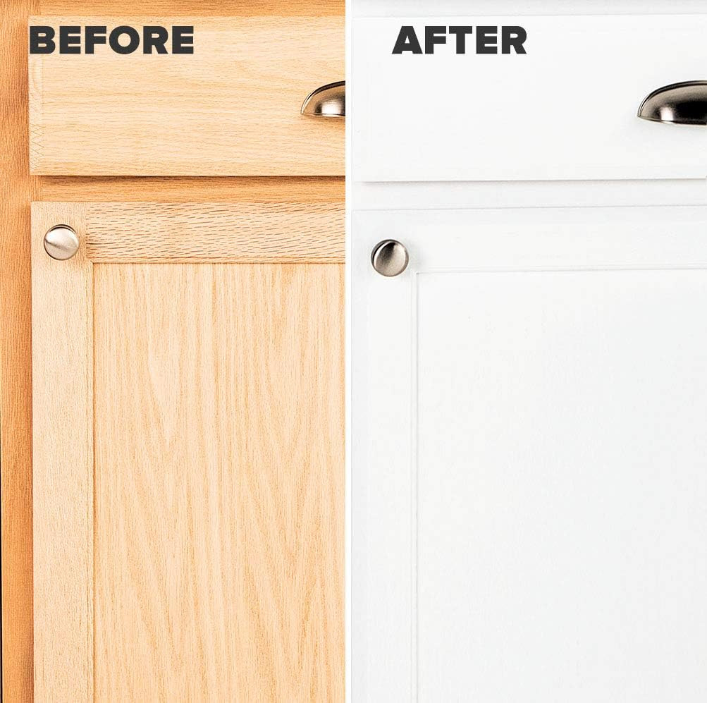 Cabinet Coat Enamel Paint – Satin White 1 Gallon (128 Fl Oz)