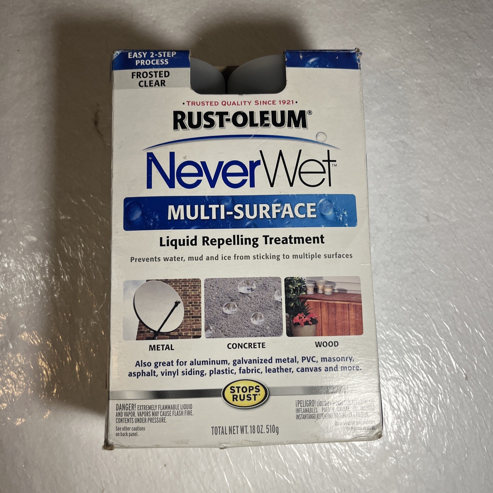 Never Wet Rust-Oleum Multi-Surface Liquid Repelling Treatment Kit Frosted Clear