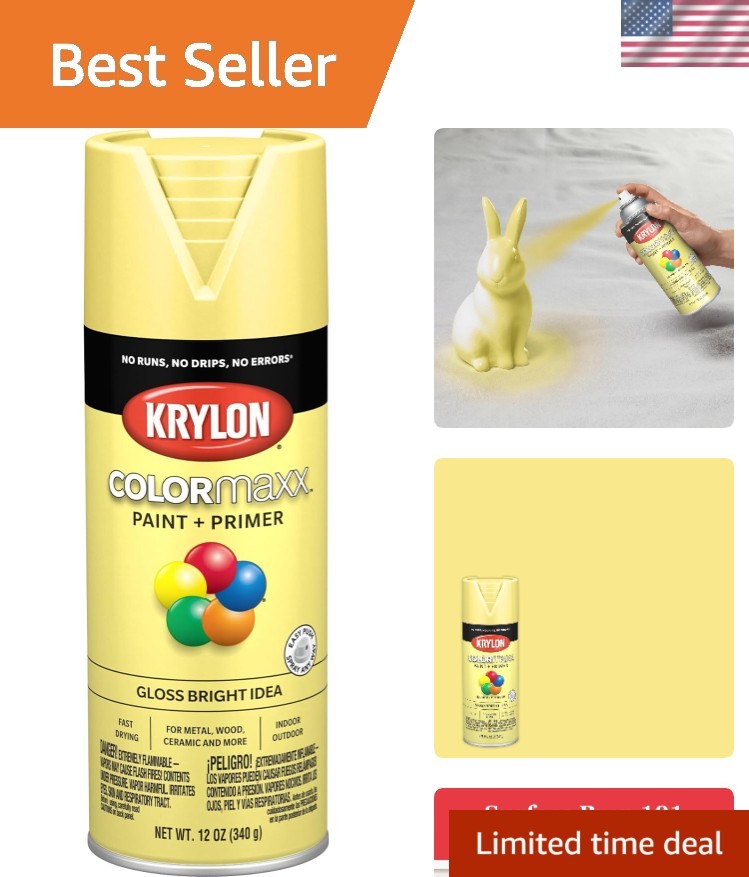 12 oz COLORmaxx Bright Idea Spray Paint – Fast-Dry Glossy Finish for Any Project