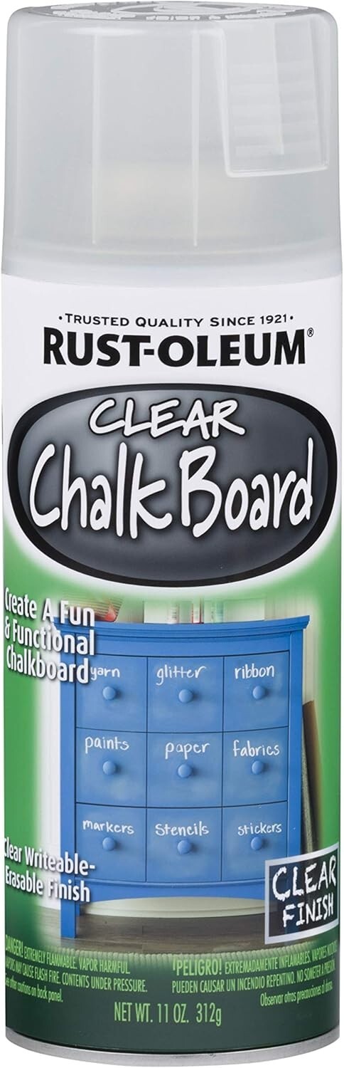 NEW 6 PACK RUSTOLEUM CHALKBOARD CLEAR FINISH SPRAY PAINT 302487 FREE SHIPPING