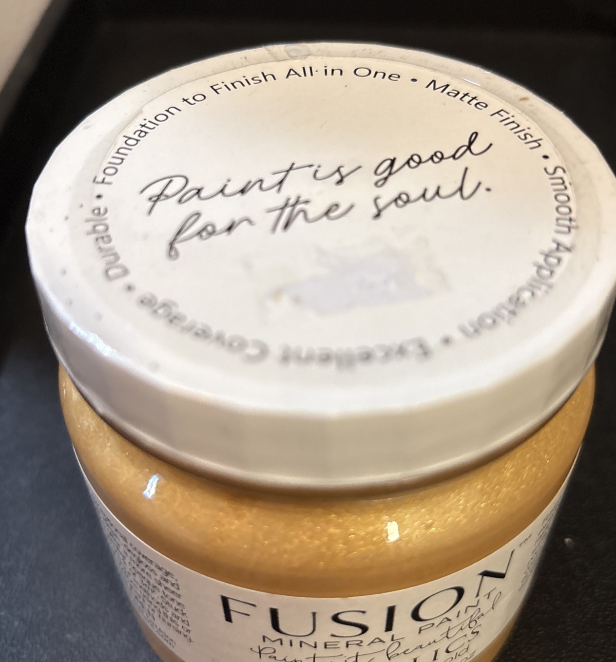 Fusion Mineral Paint Metallics Metallic Pale Gold 250 ml 8.45 fl Oz