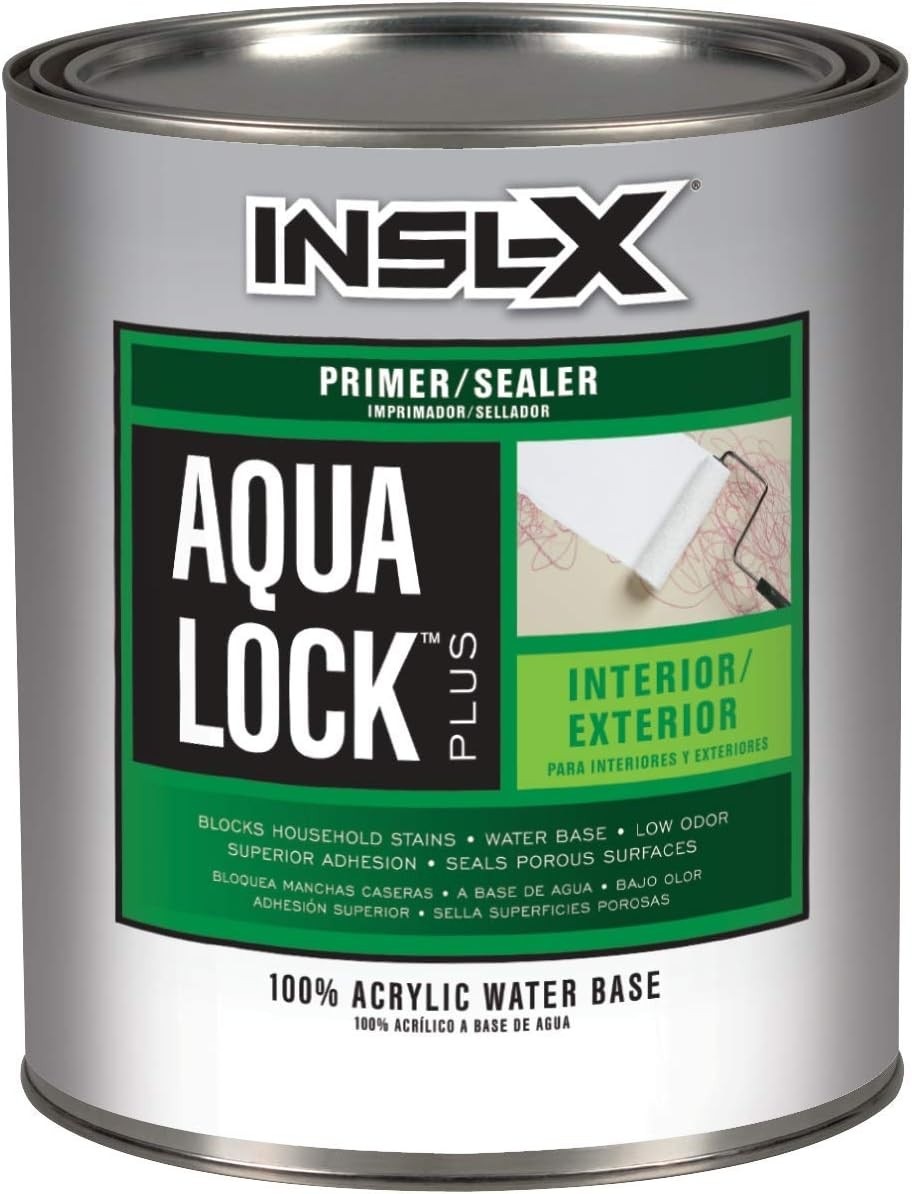INSL-X Aqua Lock Plus 100% Acrylic Primer Sealer White 1 Quart Interior Exterior