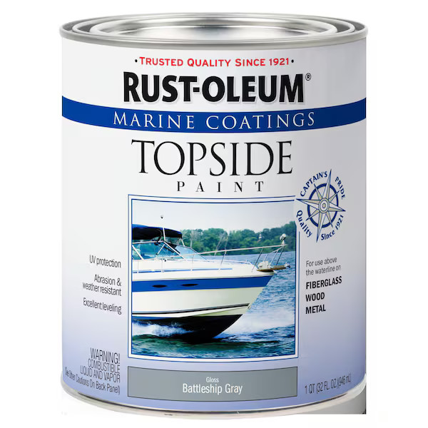 Topside Paint, Battleship Gray, Alkyd 207005