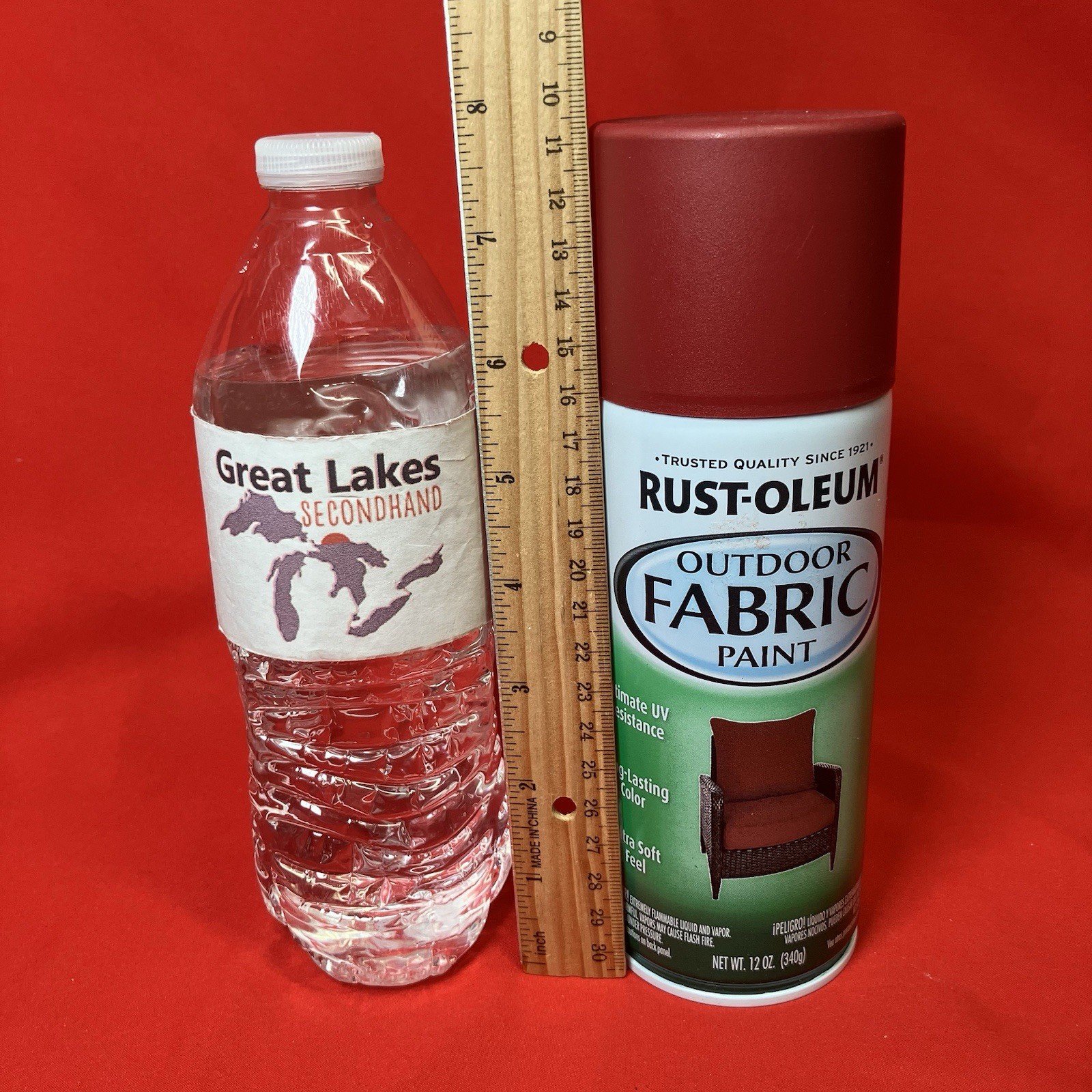 2 – 12oz Rust-Oleum Outdoor Fabric Paint / Dark Red / Spray Paint / 358831