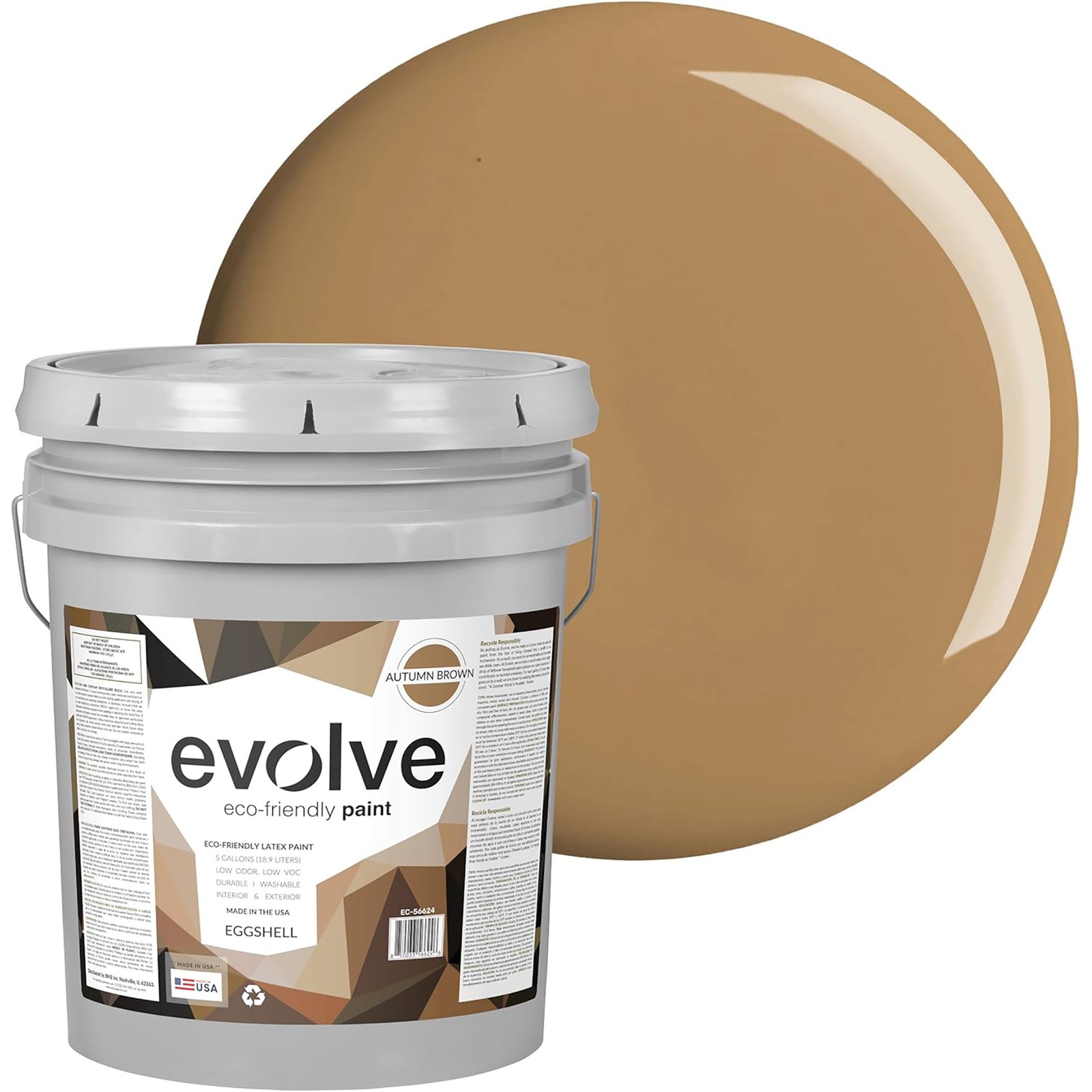 Evolve Paint & Primer: Interior & Exterior surfaces Autumn Brown 5gal