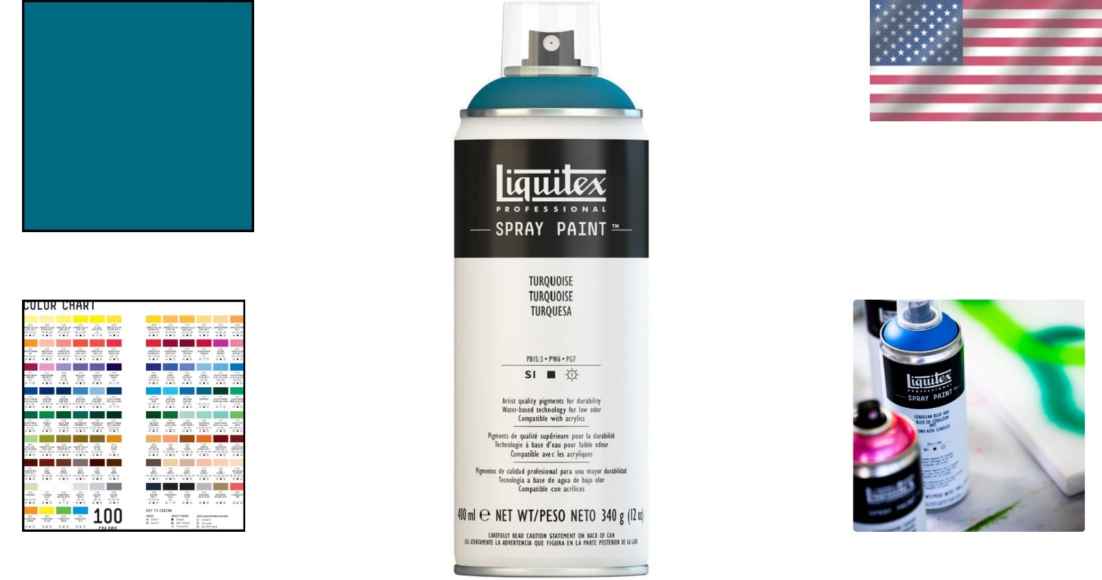 Vibrant 12oz Turquoise Acrylic Spray Paint – Low Odor, Full Coverage Solution