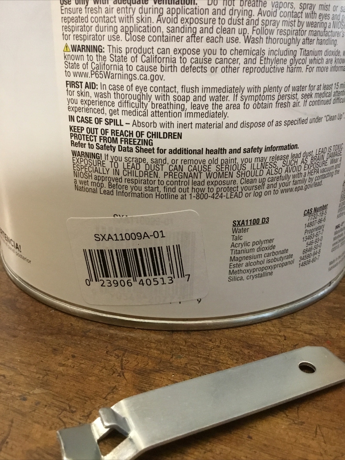 INSL-X Stix Bonding Primer Urethane Acrylic SXA-110 White Int/Ext Gal. Lid Dente