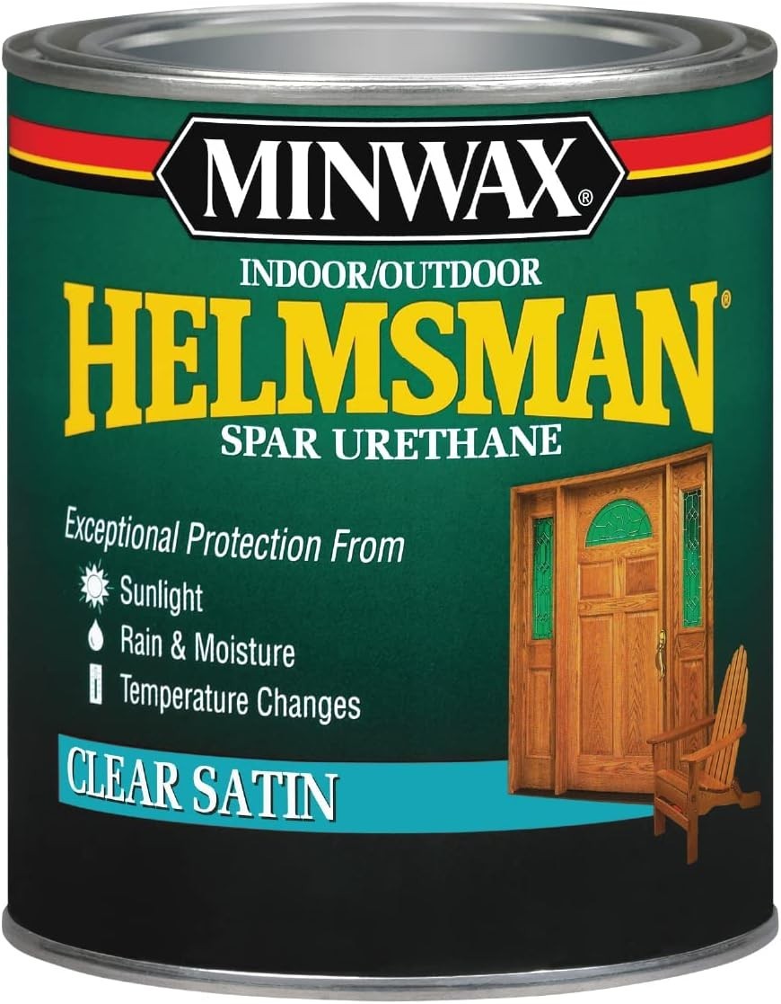 Helmsman Quart Spar Urethane – Satin Finish for Indoor & Outdoor Wood Projects