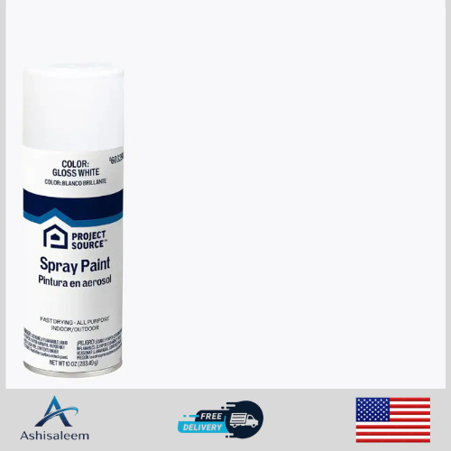 Project Source 10 oz Gloss White Oil-Based Spray Paint