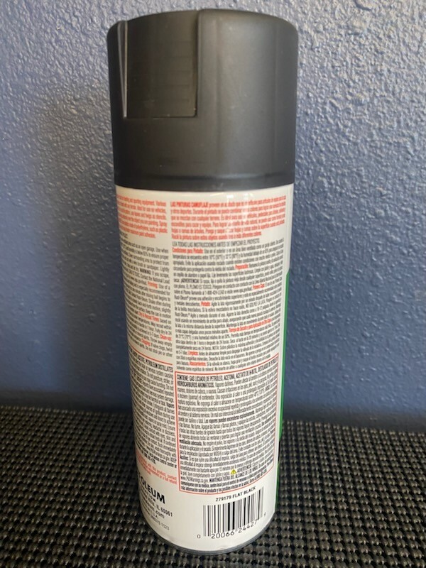 Rust-Oleum Camouflage Spray Paint Flat Black 12 oz Ultra Flat Non-Reflective