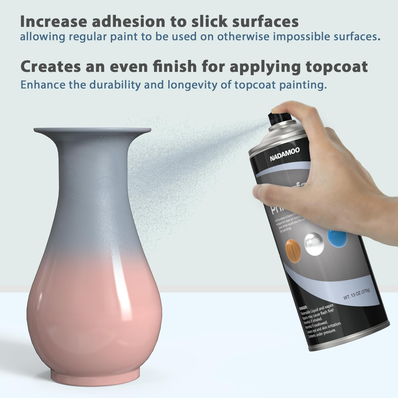 All Surface Primer Spray One-Part Epoxy Primer Matte Gray 1 Can Enhance Adhes…