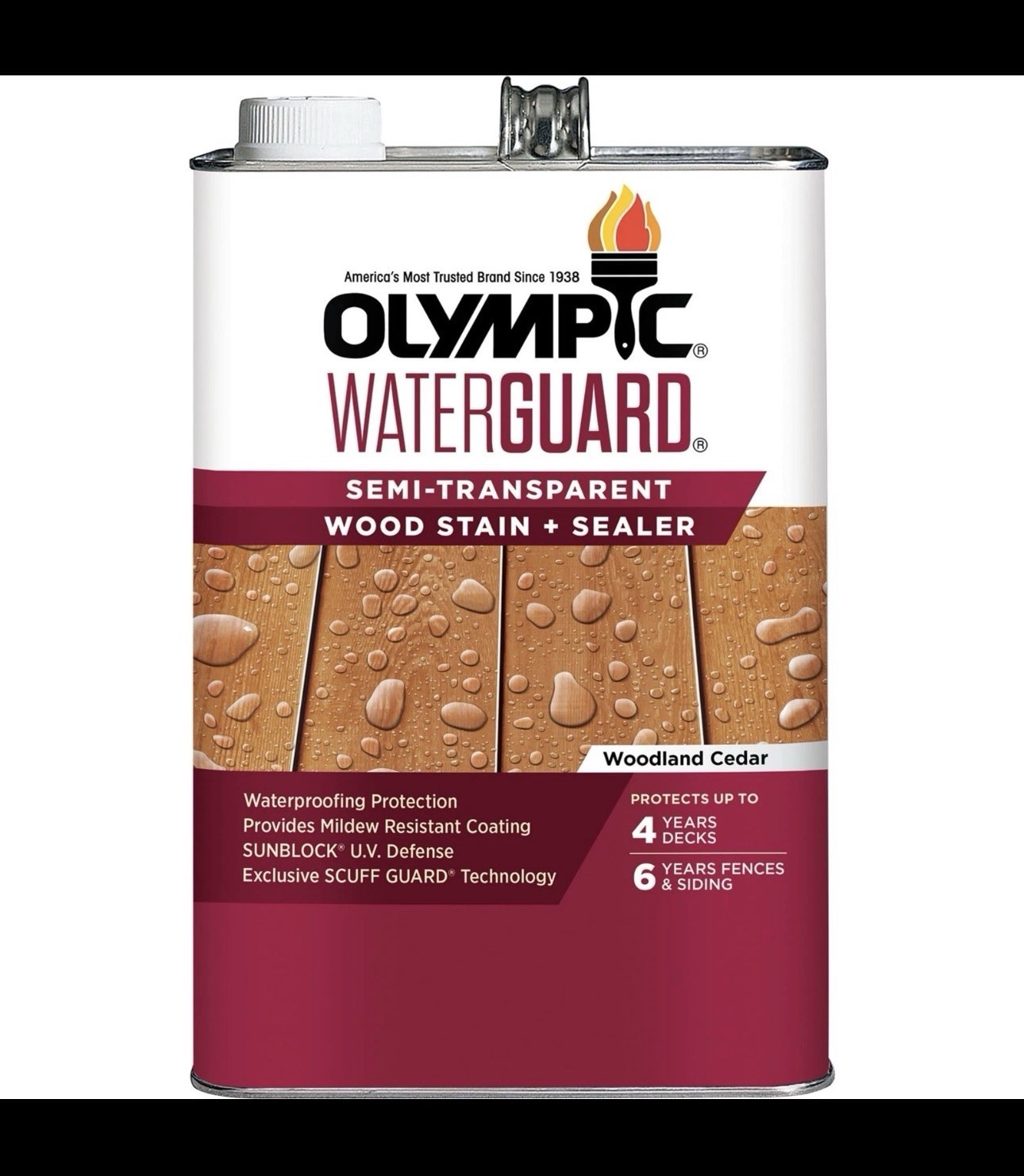 WaterGuard 1 gal. Woodland Cedar Semi-Transparent Wood Stain and Sealer