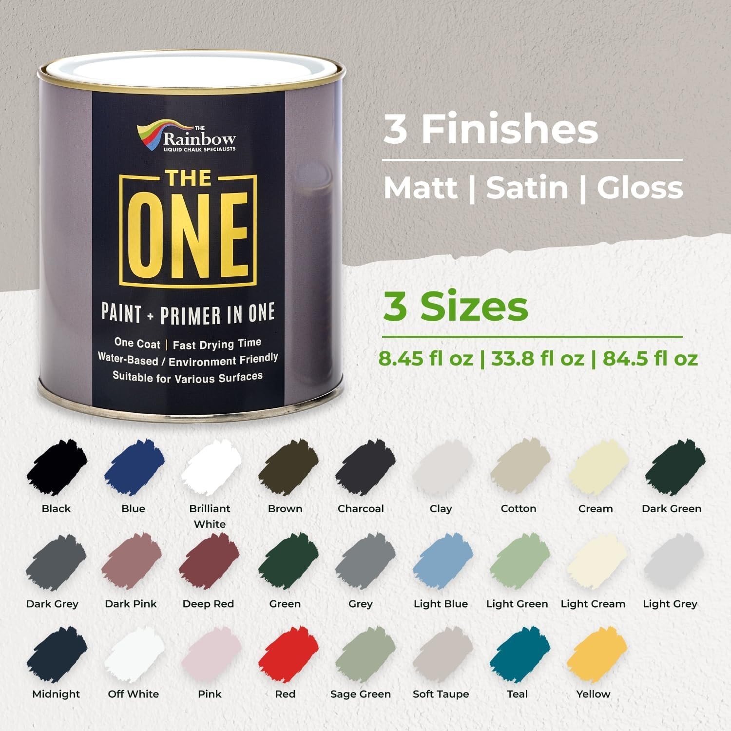 Multi-Surface Soft Taupe Paint, 8.5 Oz, One Coat Coverage for DIY Projects