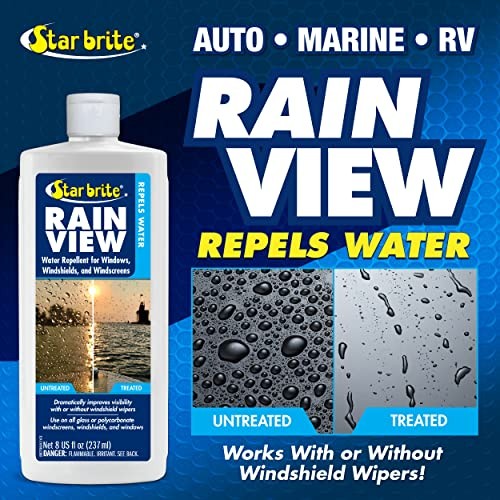 Rain View Water Repellent for Glass Windshields – 8 OZ (088708)