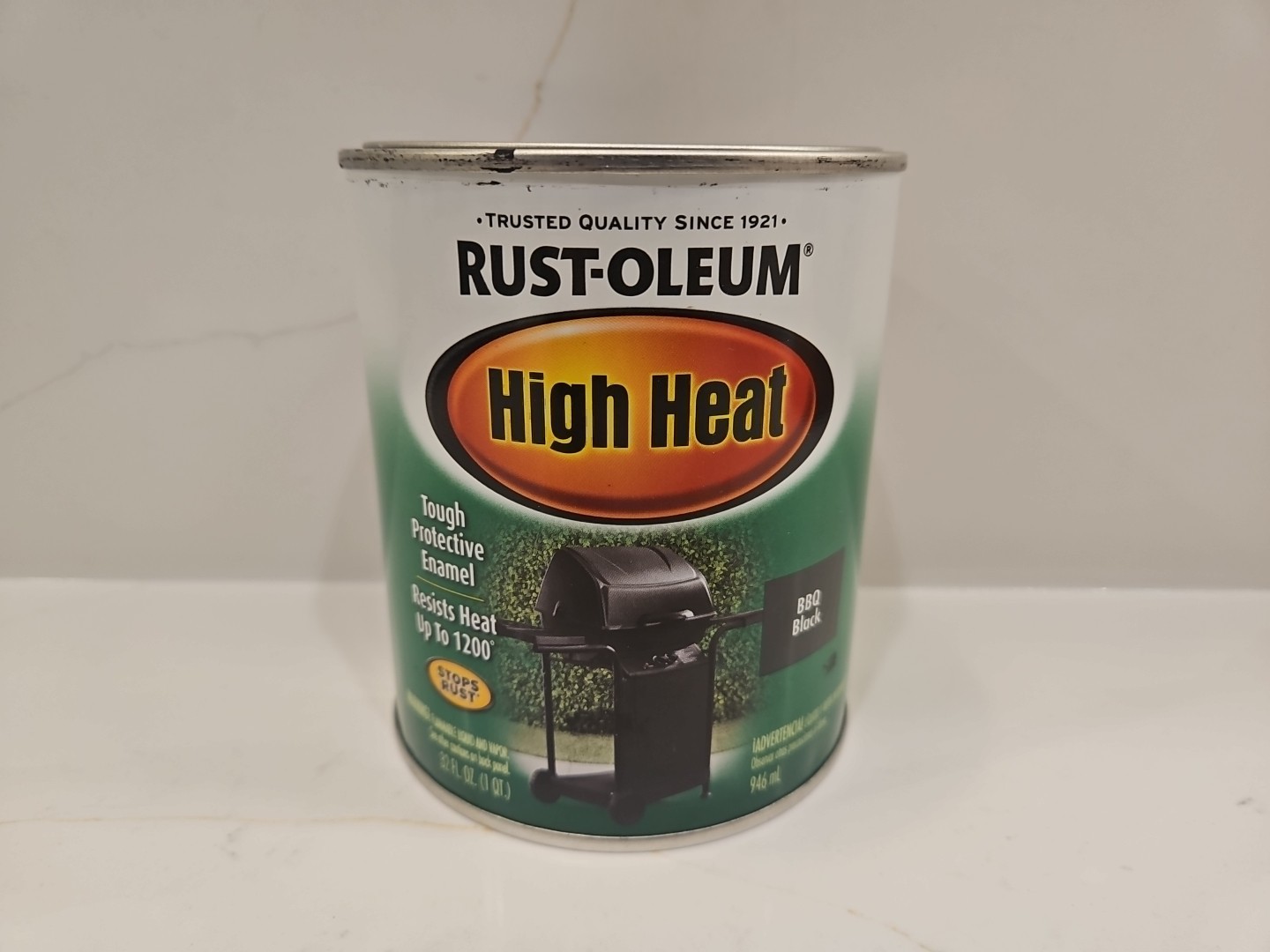 Rust-Oleum BBQ Black High Heat Tough Protective Enamel 32 Fl Oz. 1 Qt.