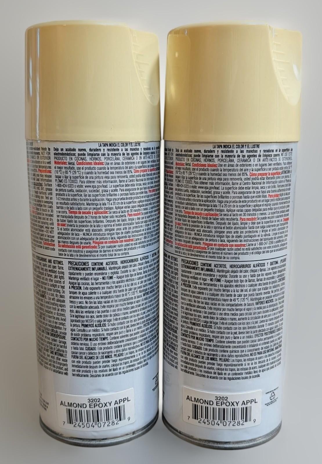2 – Krylon Specialty Appliance Epoxy – Almond – 12 oz Each – Broken Lid