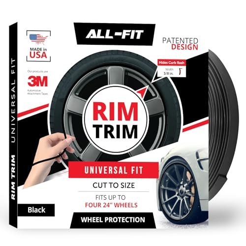 Rim Trim – Durable DIY Car Exterior Accessories for Curb Rash Protection Black