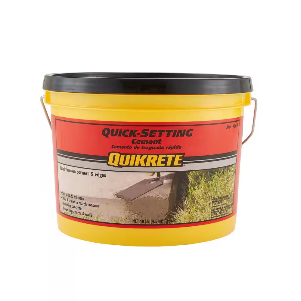 Quikrete 10 lb. Quick-Setting Concrete Mix – Fast-Setting Repair & Patch Materia