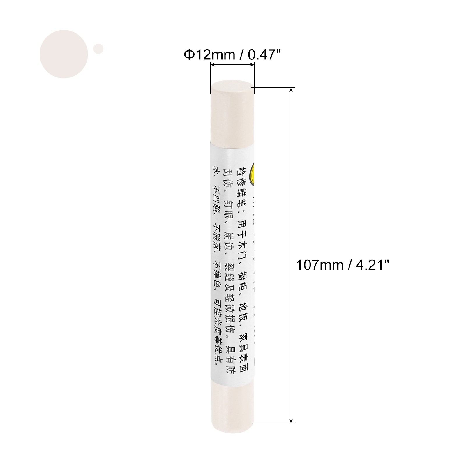 Furniture Repair Crayons Wax Filler Stick, 3Pcs Pen Marker, Milky White