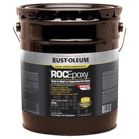 Rust-Oleum 318207 Paint, Blue, Gloss, 5 Gal, 200 Sq Ft/Gal