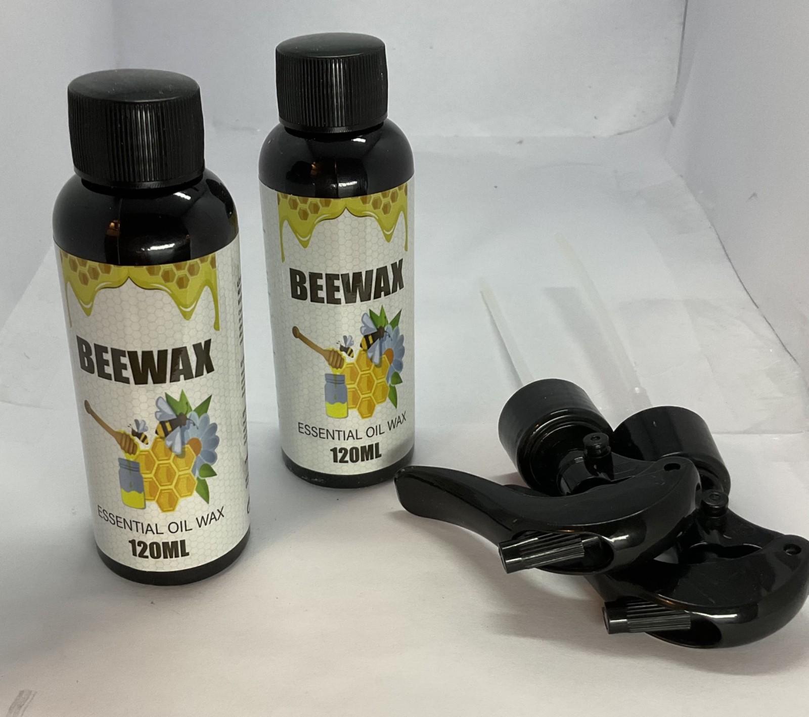 2 PK. BEEWAX ESSENTIAL OIL WOOD FURNITURE WAX 120mL.