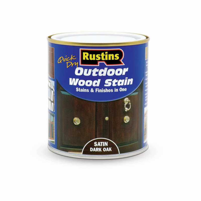 Rustins Quick Dry Outdoor Wood Stain 500Ml Dark Oak Esdo500