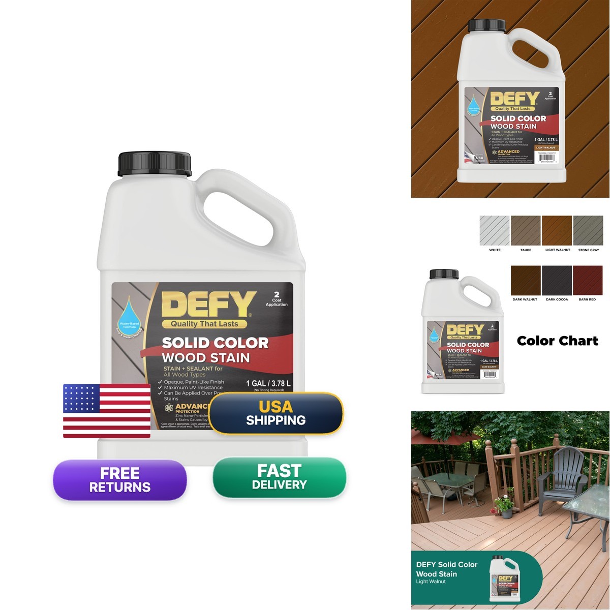 Defy Solid Color – Uv Resistant Long-Lasting Outdoor – 1 Gallon 300711
