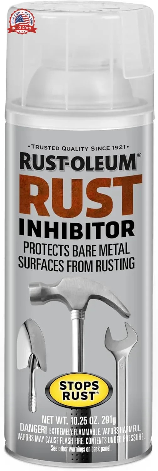Rust-Oleum Stops Rust Corrosion Inhibitor Spray, Clear Anti‑Rust Coating for Met