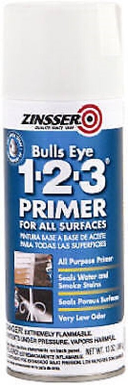 Zinsser 2008 13 oz Bulls Eye 1-2-3 Aerosol Spray Primer Sealer – Pack of 2