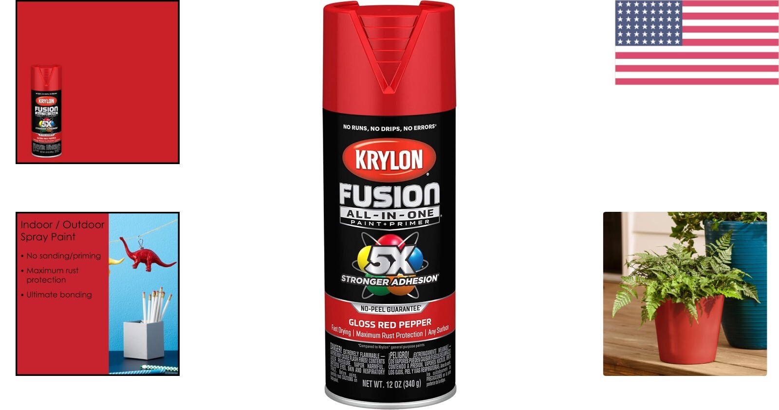 12 oz Rust Resistant Red Pepper Spray Paint – Perfect for Metal, Wood, & More!