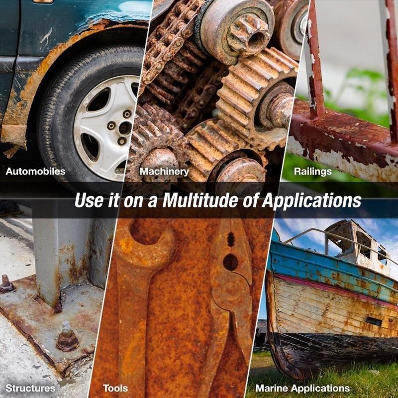 Rust Converter Sealant Matte Finish Prevents Corrosion Multi Use Metal Wood