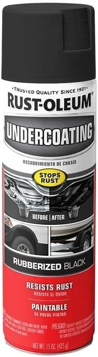 Rust-Oleum 248657-6PK Rubberized Undercoating Spray, 15 oz, Black, 6 Pack