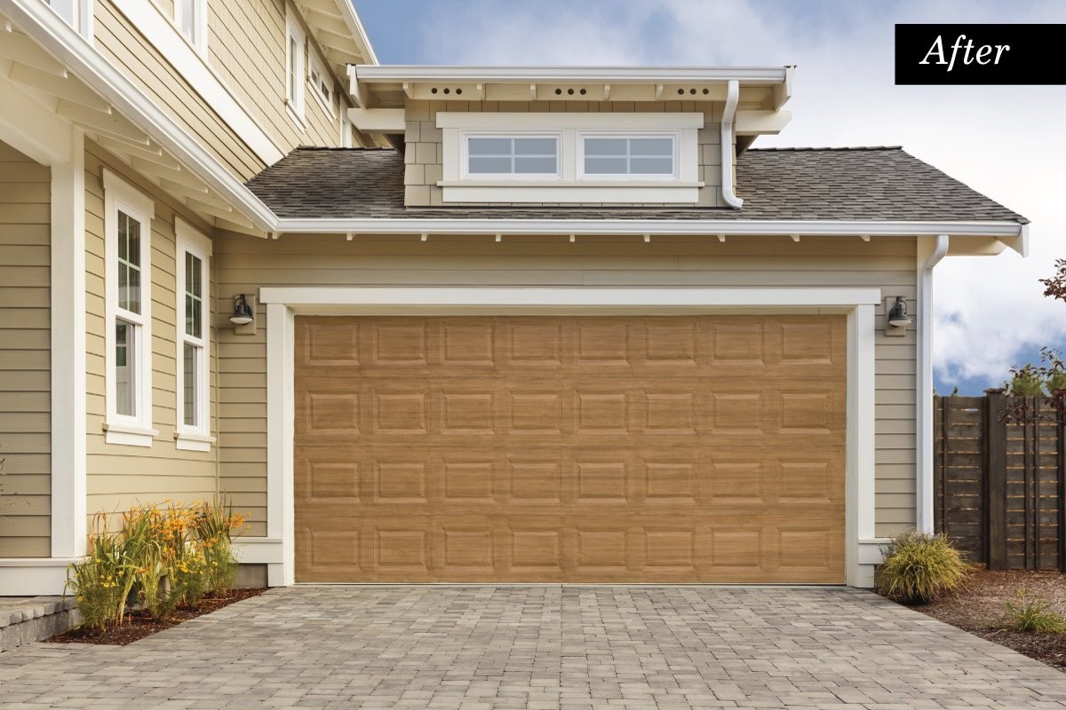 Wood Look Paint Kit for Garage Doors – Honey Oak Finish, Easy Application, Durab
