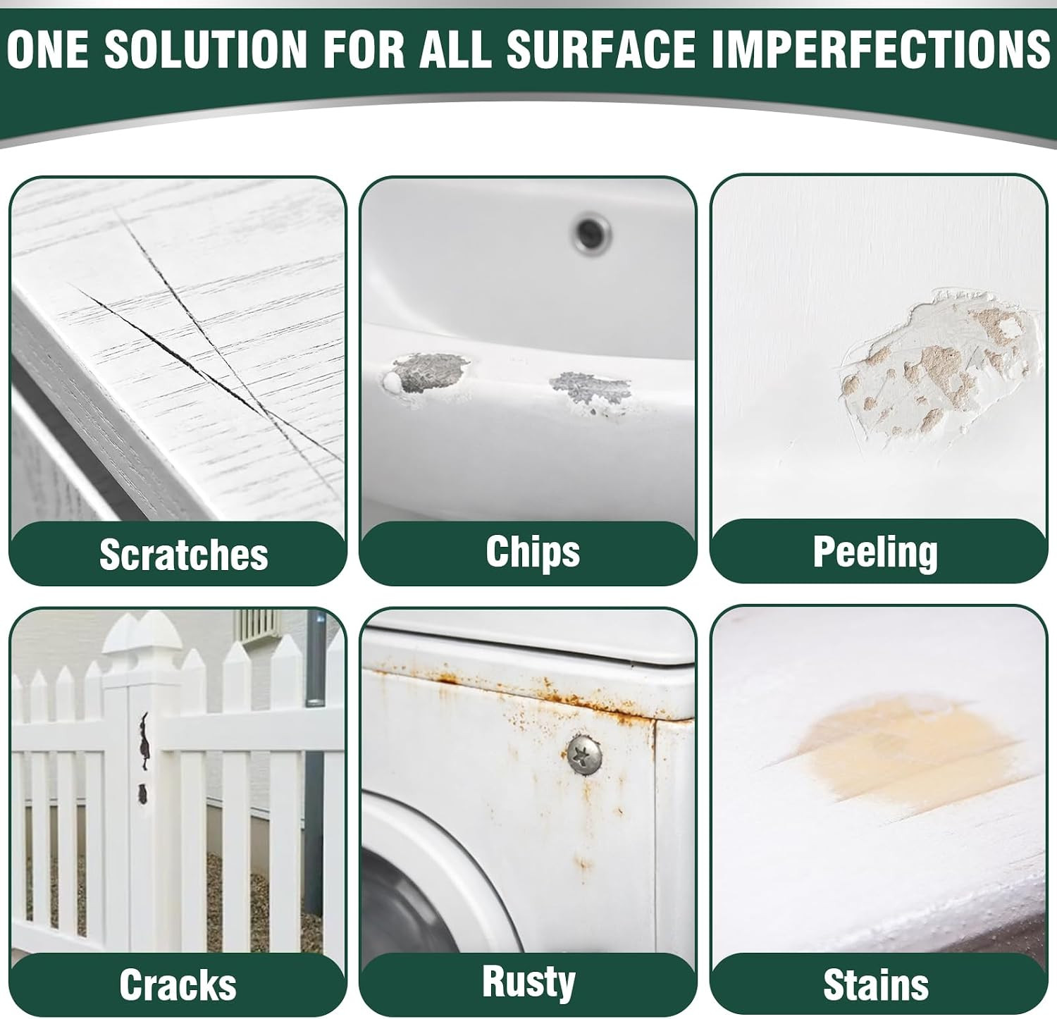 White Touch up Paint Pen – Multi Surface White Paint for Cabinets, Furniture, Wa