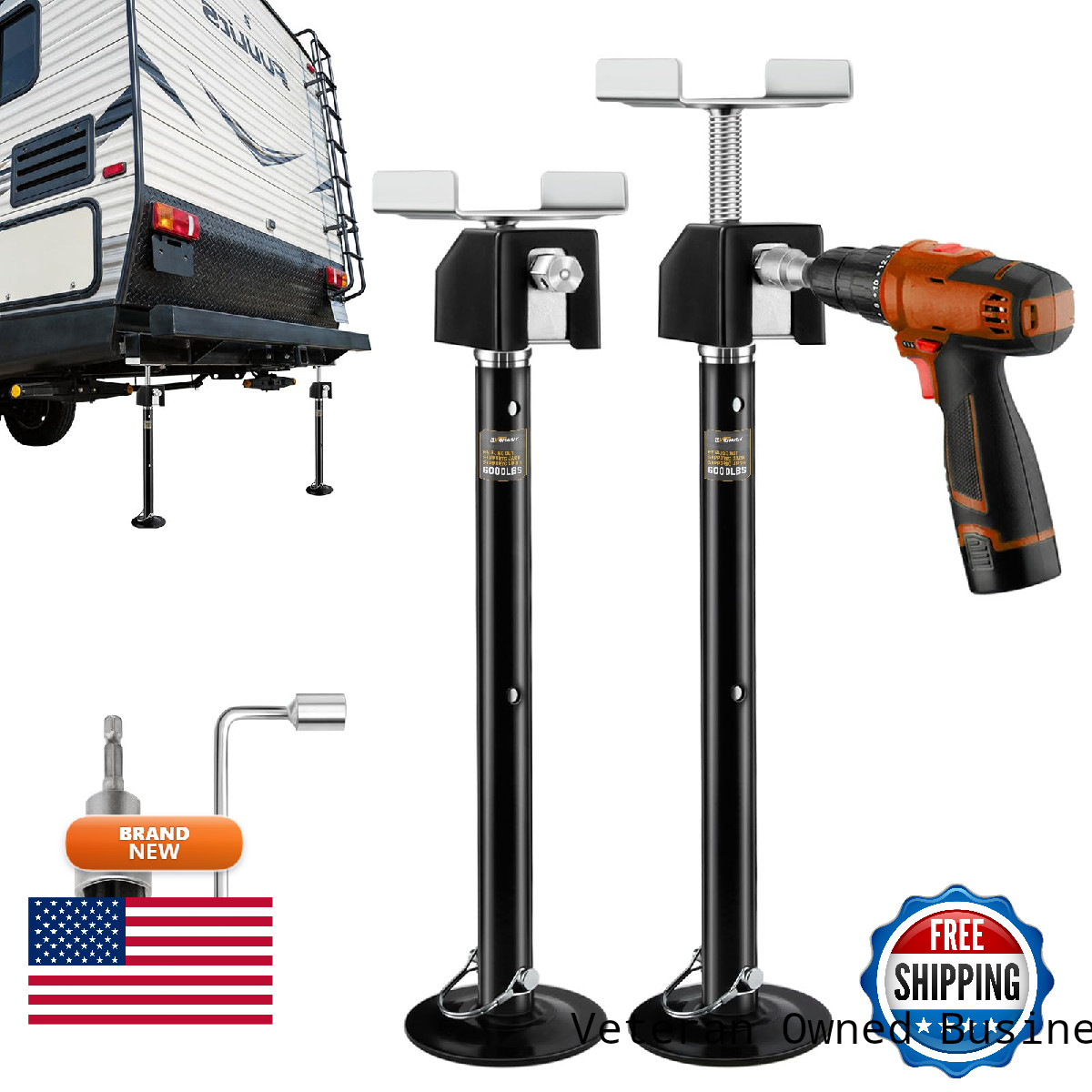 Rvshark Rv Slide Out Support Jacks Set Of 2 6000Lbs Heavy Duty Supports