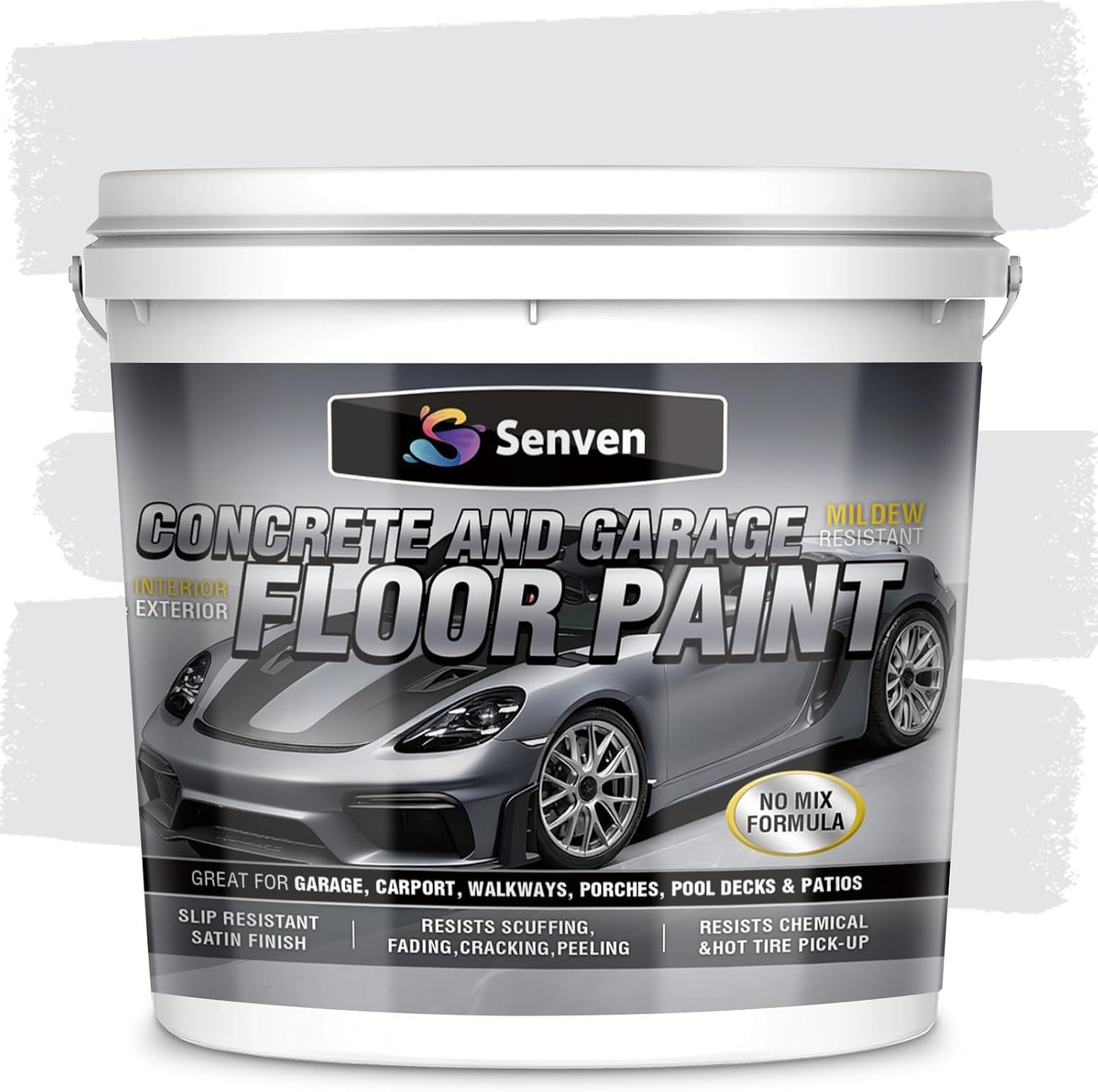 1 Gallon Silver Gray Epoxy Garage Floor Paint Concrete Coating Basement Acrylic