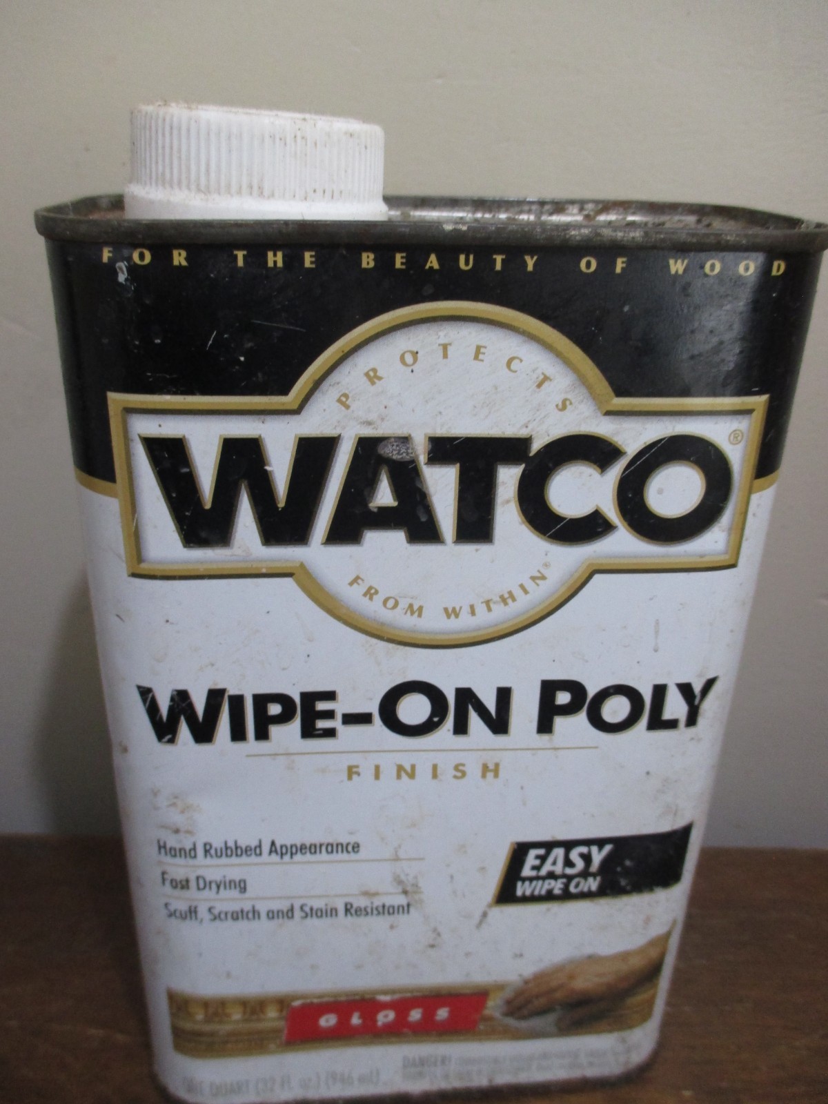 WATCO Wipe On Poly Gloss Clear Oil-Based Polyurethane 32 oz ( rusty/scuffed)