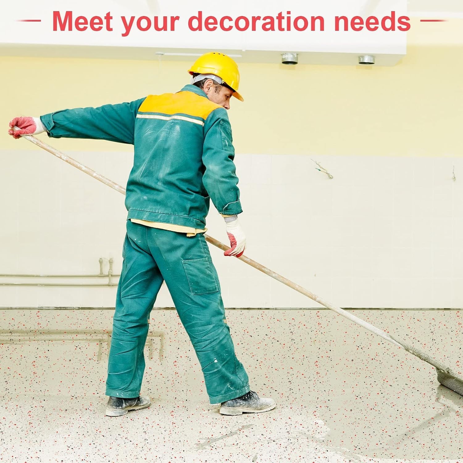 Versatile 2.8 Kg Epoxy Flakes in Black, White, Grey, Red for Elegant Surfaces
