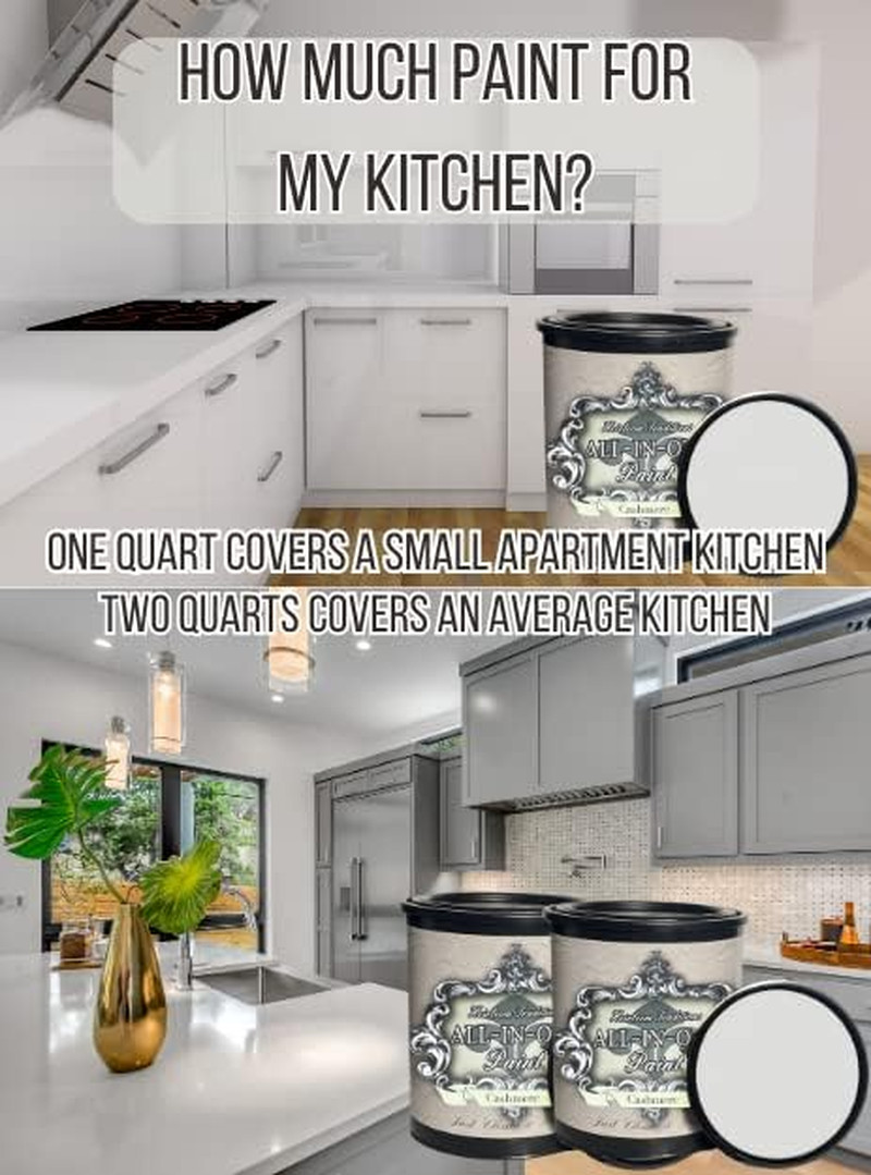 ALL-IN-ONE Paint Crete Quart Durable Cabinet & Furniture Paint No Sanding Needed