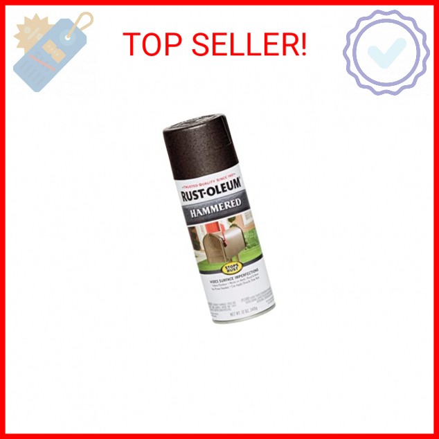 Rust-Oleum 7218830 Stops Rust Hammered Spray Paint, 12 oz, Dark Bronze