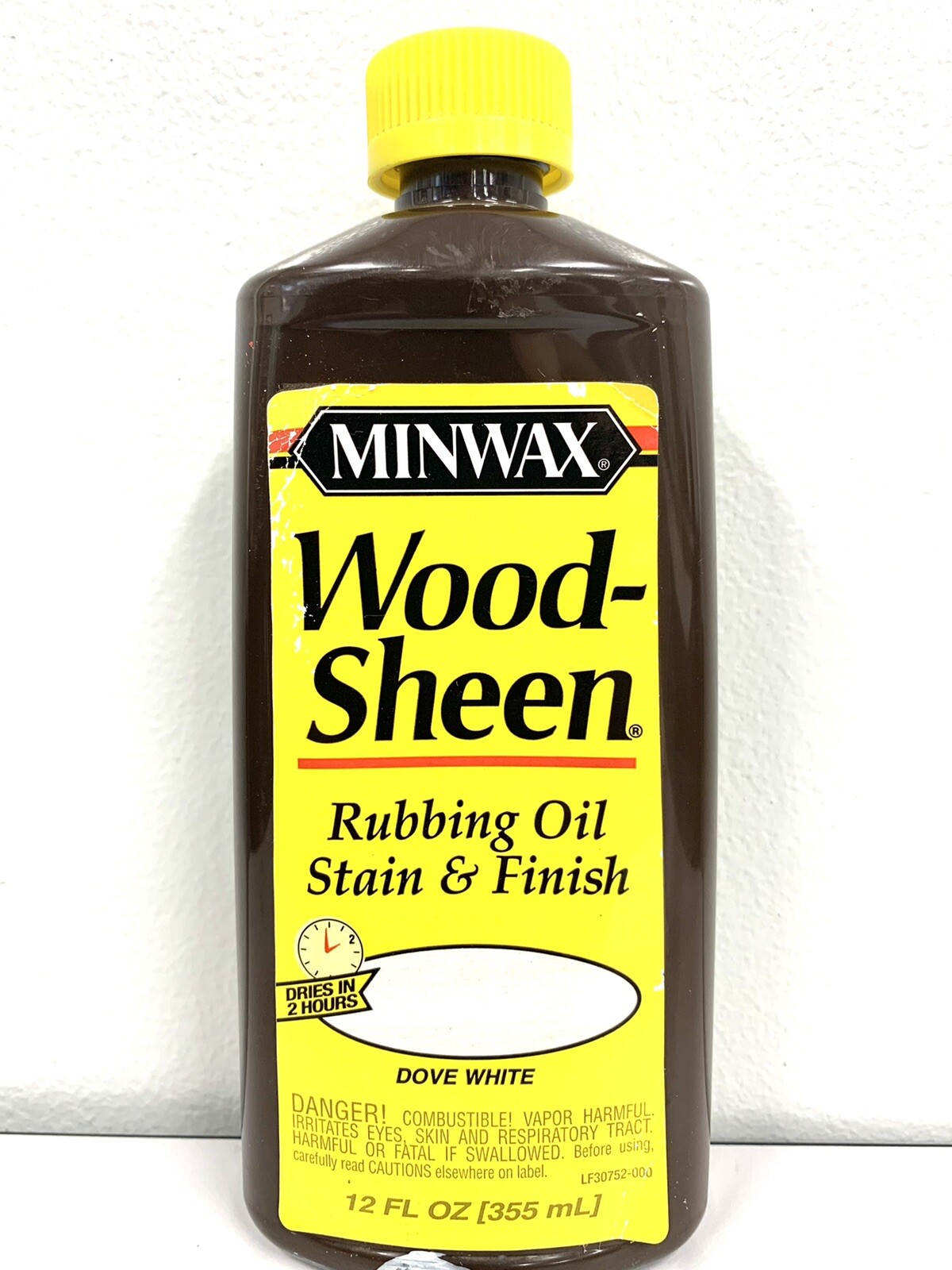 Minwax Wood Sheen Rubbing Oil Stain and Finish DOVE WHITE 12 fl oz, RARE, HTF