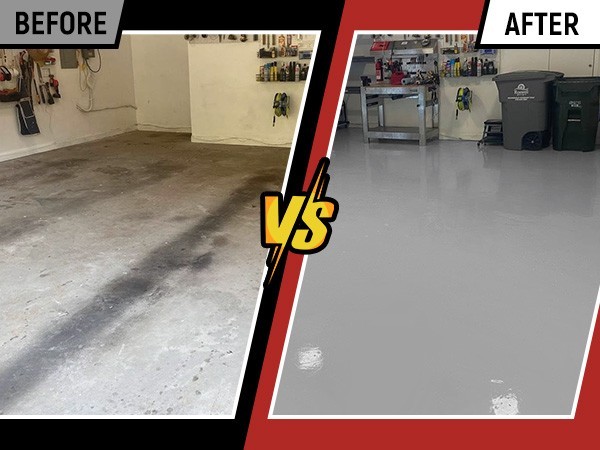 1 Gallon Professional Epoxy Floor Paint Kit -Acrylic Concrete Coating for Garage
